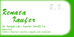 renata kaufer business card